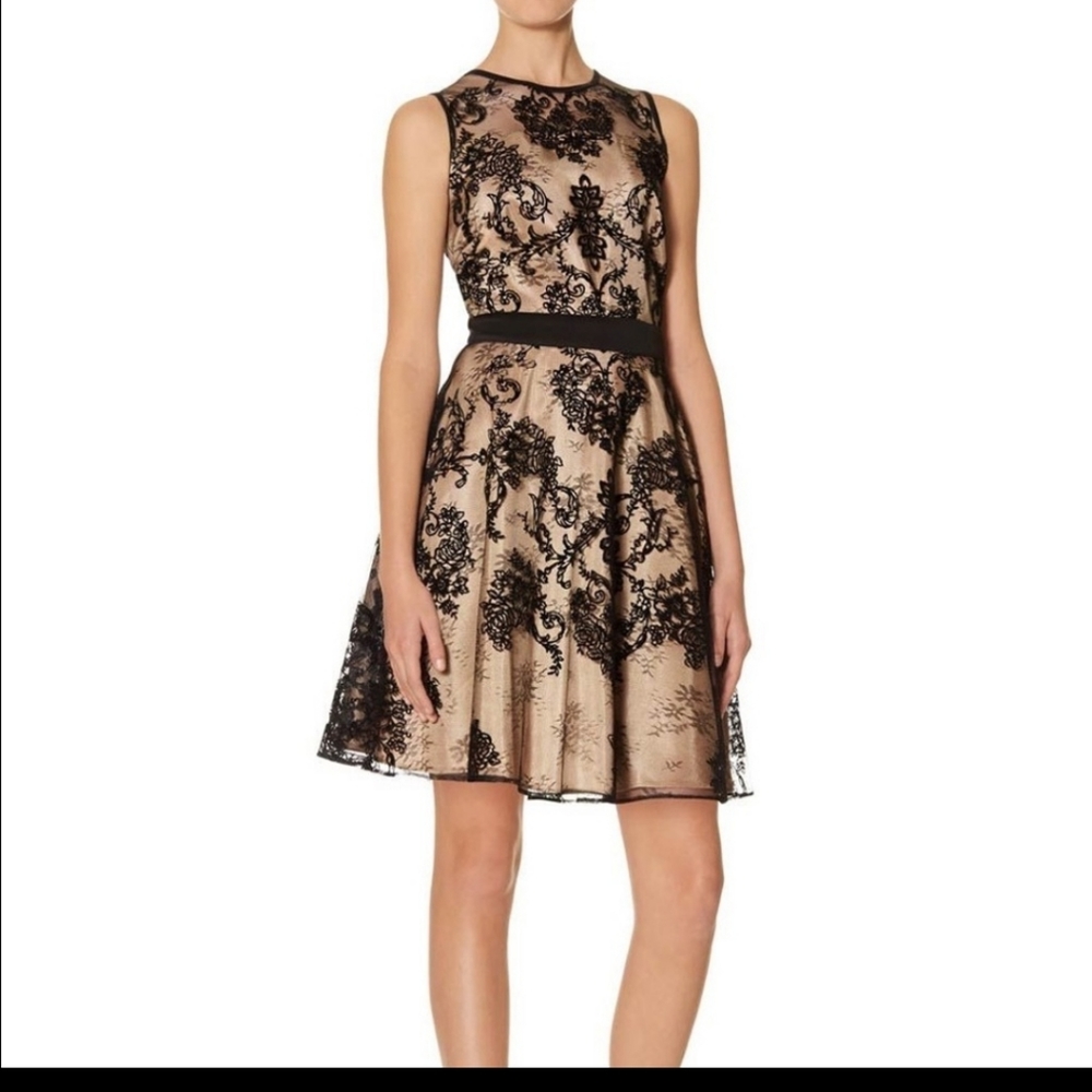 The Limited (10) Black and Gold lace dress